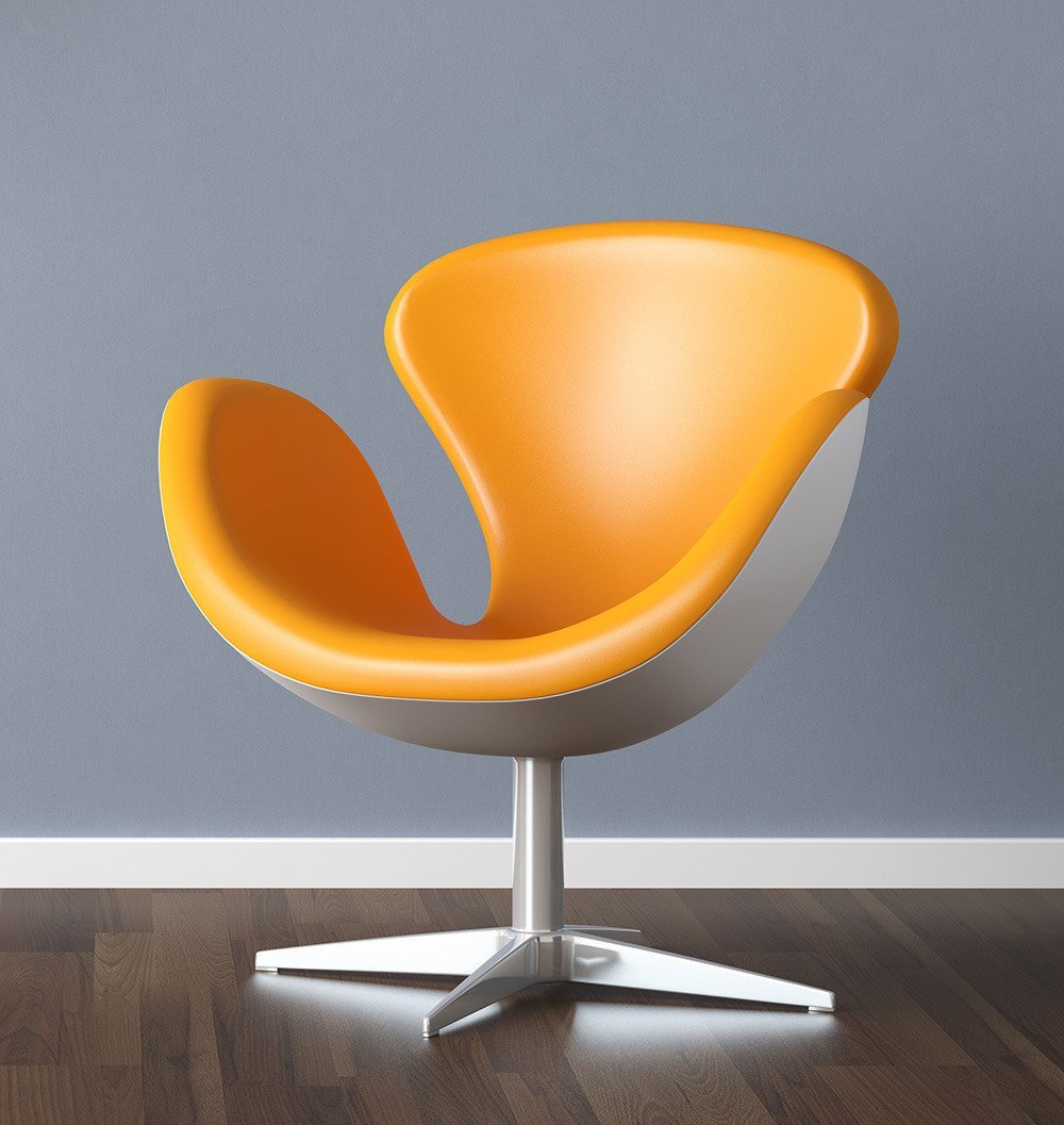 Orange Swivel Chair